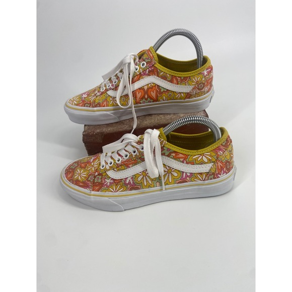 Vans Old Skool‎ Low Top Floral Print Sneakers Shoes Women Size 8 - Picture 10 of 14